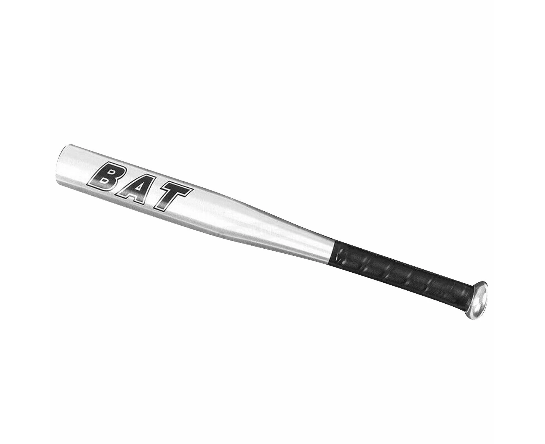 Outdoor Light Weight Aluminum Wood Baseball Bat - Silver 25inch / 63cm