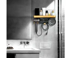 Wall Mounted Hair Dryer Holder with Storage Shelf for Dyson & 99% Models - Bathroom Organizer Shelf