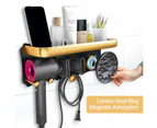 Wall Mounted Hair Dryer Holder with Storage Shelf for Dyson & 99% Models - Bathroom Organizer Shelf