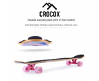 Crocox Adult Longboard Skateboard Complete Youth Beginner Maple Deck Outdoor - Sunrise