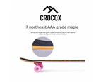 Crocox Adult Longboard Skateboard Complete Youth Beginner Maple Deck Outdoor - Sunrise