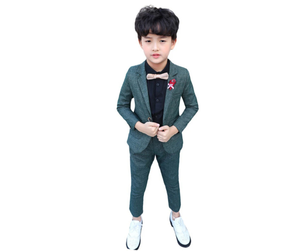 3-11Years Kids Boys Formal Suit Set Jacket Pants Wedding Birthday Party Outfit