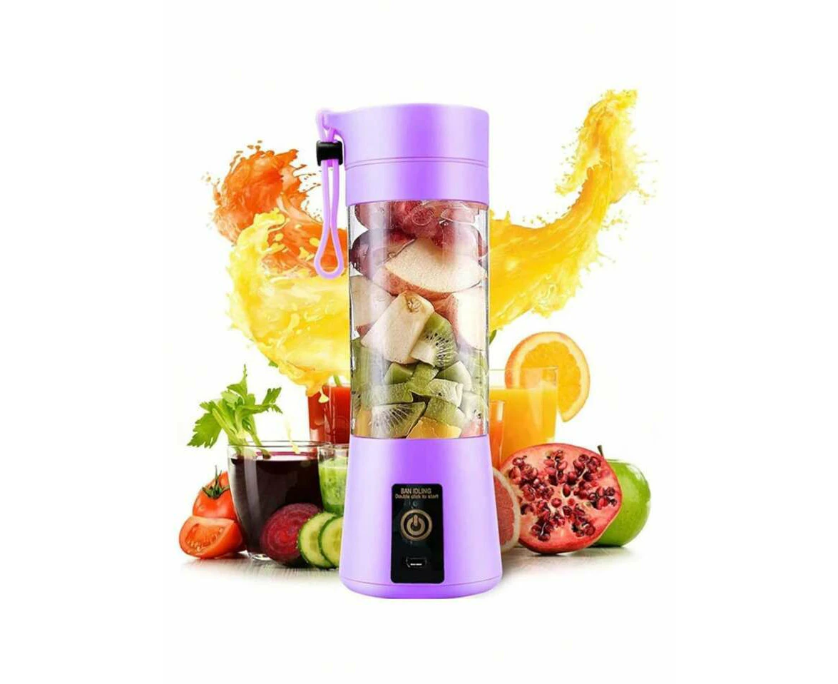 Juice Blender - 6 Blades, 380ml,USB Rechargeable