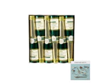 Champagne Bottle Christmas Crackers 6pk