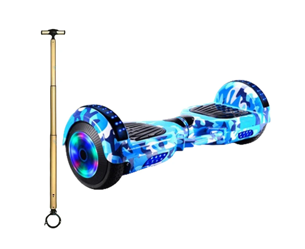 Hoverboard Scooter W/Safe Lever Self Balancing Bluetooth Skateboard[Blue-camouflage]