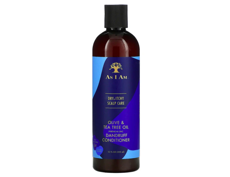 As I Am Dry & Itchy Scalp Care Dandruff Conditioner With Olive Oil & Tea Tree Oil 355ml (12 Fl oz)