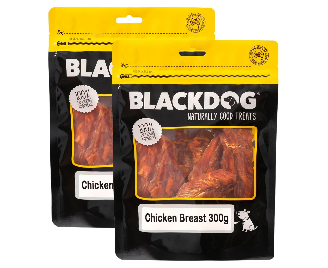 2 x Blackdog Chicken Breast Dog Treats 300g