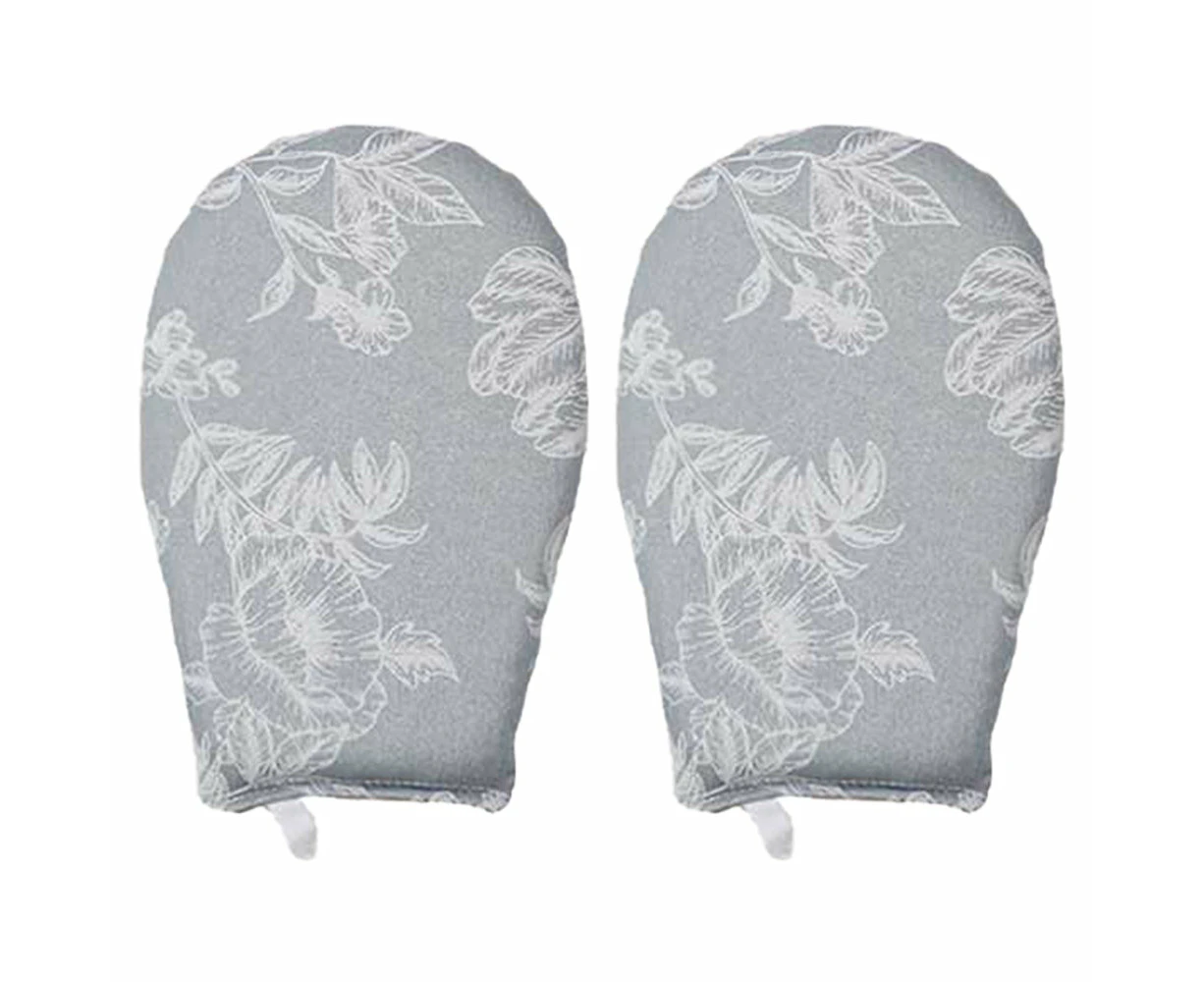 Garment Steamer Ironing Gloves with Finger Loop 2pcs - Flowers