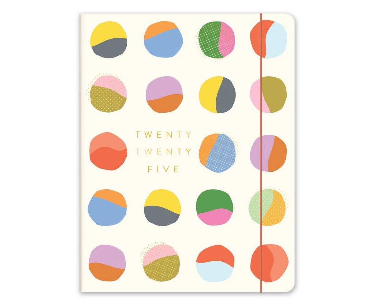 2025 17-Month Planner Just Right Painter's Palette Weekly/Monthly Orange Circle Studio 25351