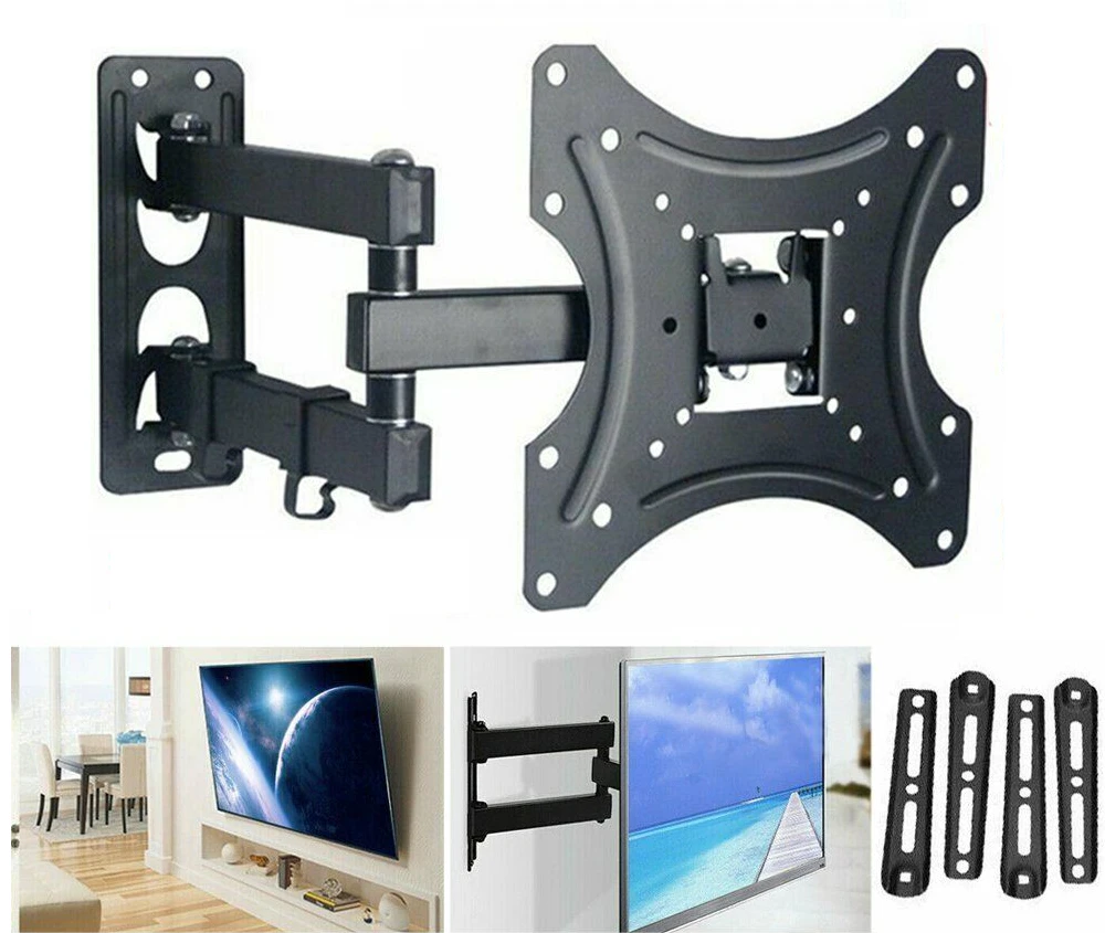 Corner TV Wall Mount Bracket Tilt Swivel 32 37 40 42 50 52 55 Plasma LCD LED