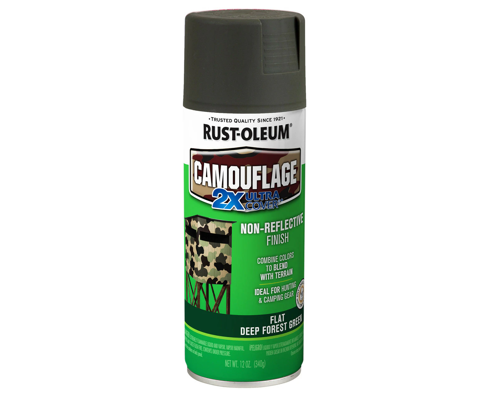 Multi Bundle Rust-Oleum Camouflage Spray Paint 340g Deep Forest Green x 6