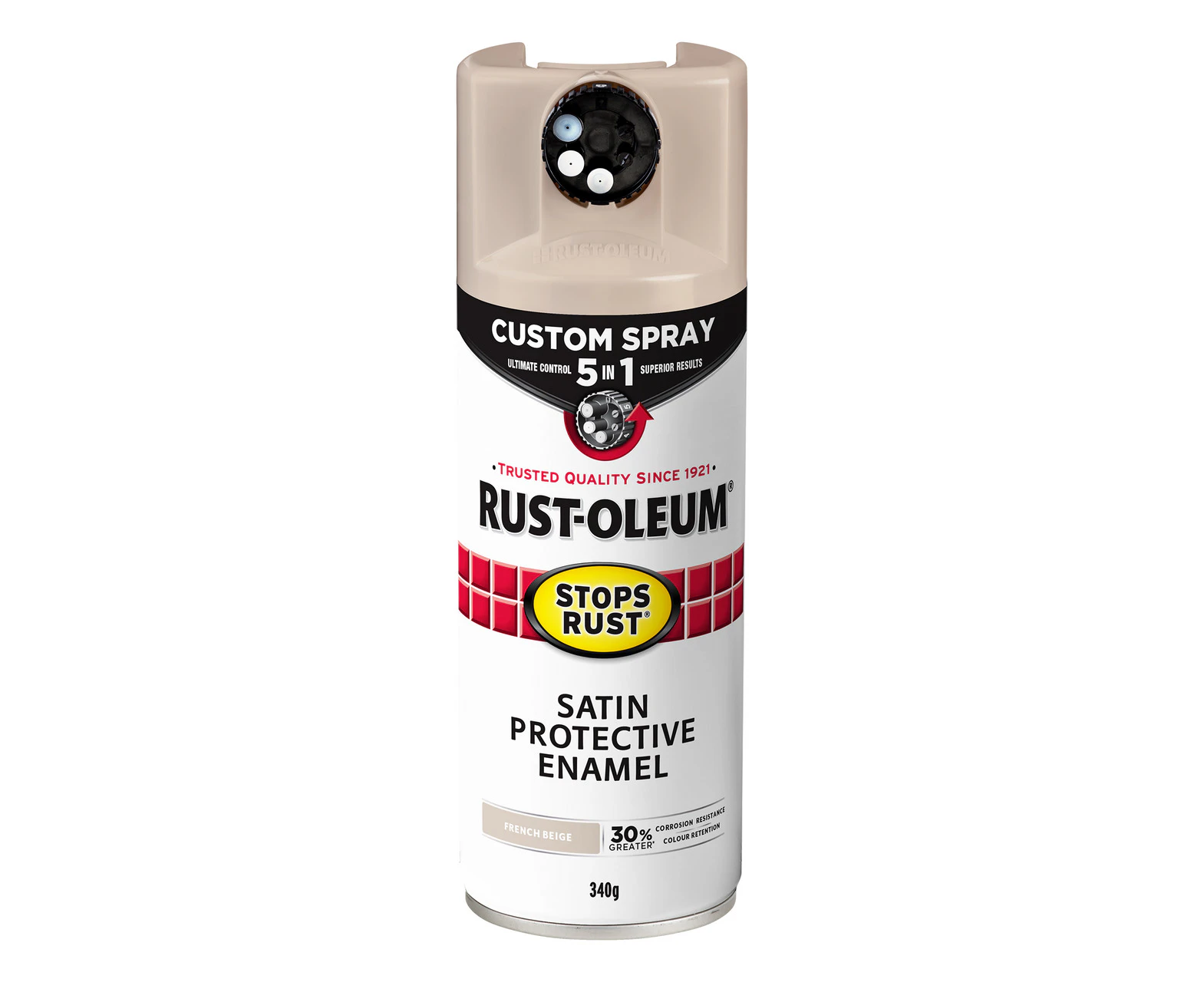 Multi Bundle Rust-Oleum Stops Rust Custom Spray 5 In 1 Spray Paint 340g Satin French Beige x 6