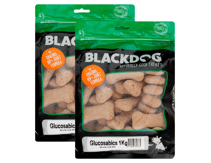 2 x Blackdog Glucosabics Dog Biscuits 1kg