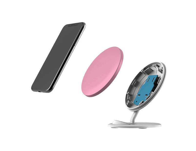 QI Wireless Charger For iPhone 13/12 Samsung Galaxy S22/S22+/S22 Ultra, Pink