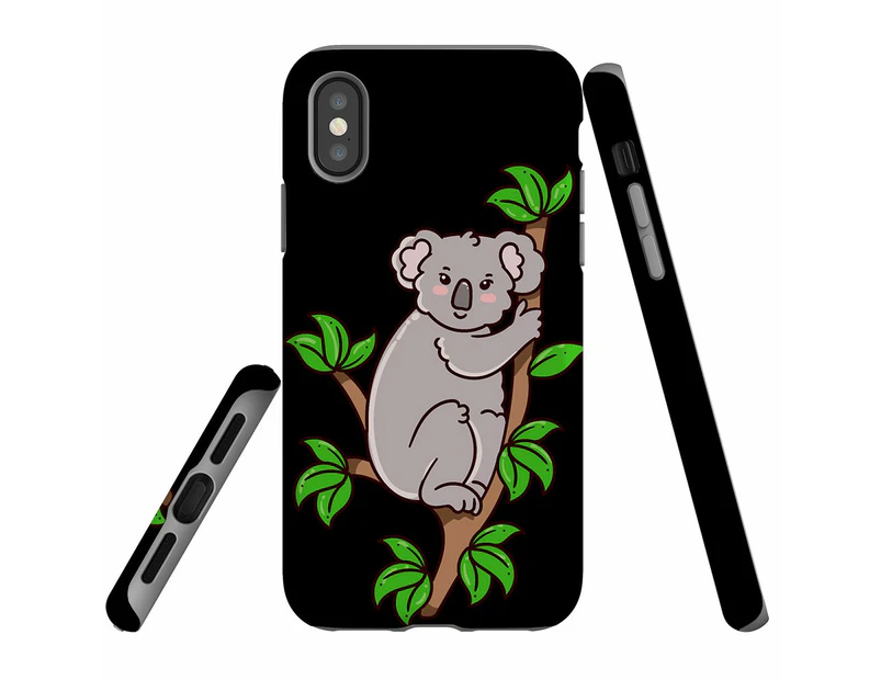 For iPhone XS Max Case Tough Protective Cover Koala Illustration