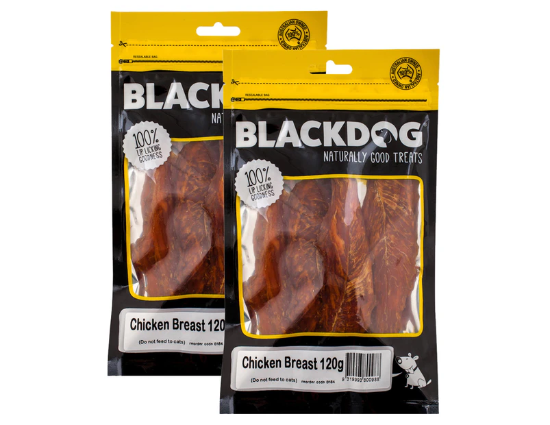 2 x Blackdog Chicken Breast Fillet Treats 120g