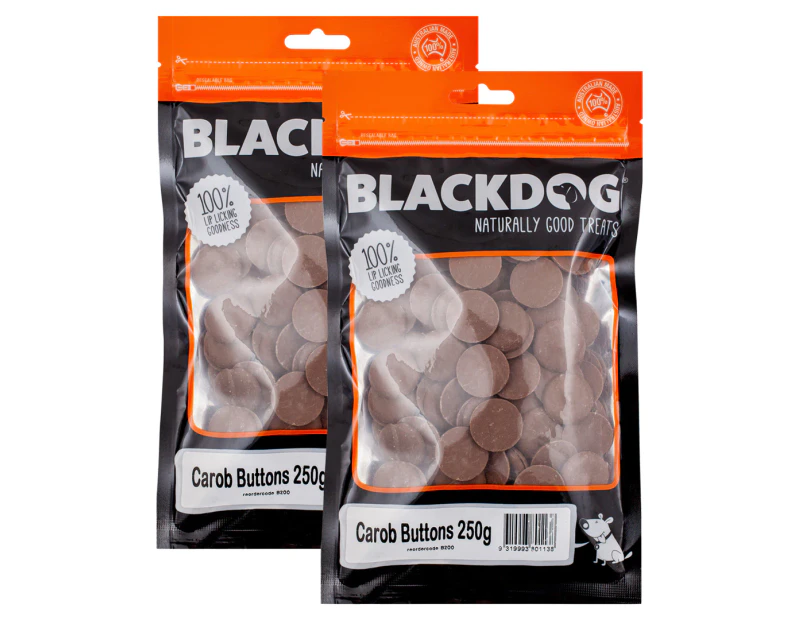 2 x Blackdog Carob Buttons 250g