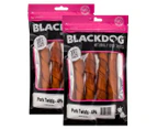 2 x 4pk Blackdog Pork Twists Natural Dog Treats