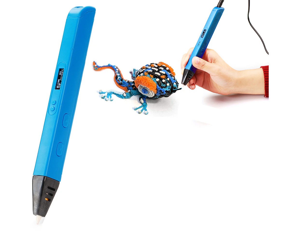 Printing 3D Pen with OLED Display-Blue