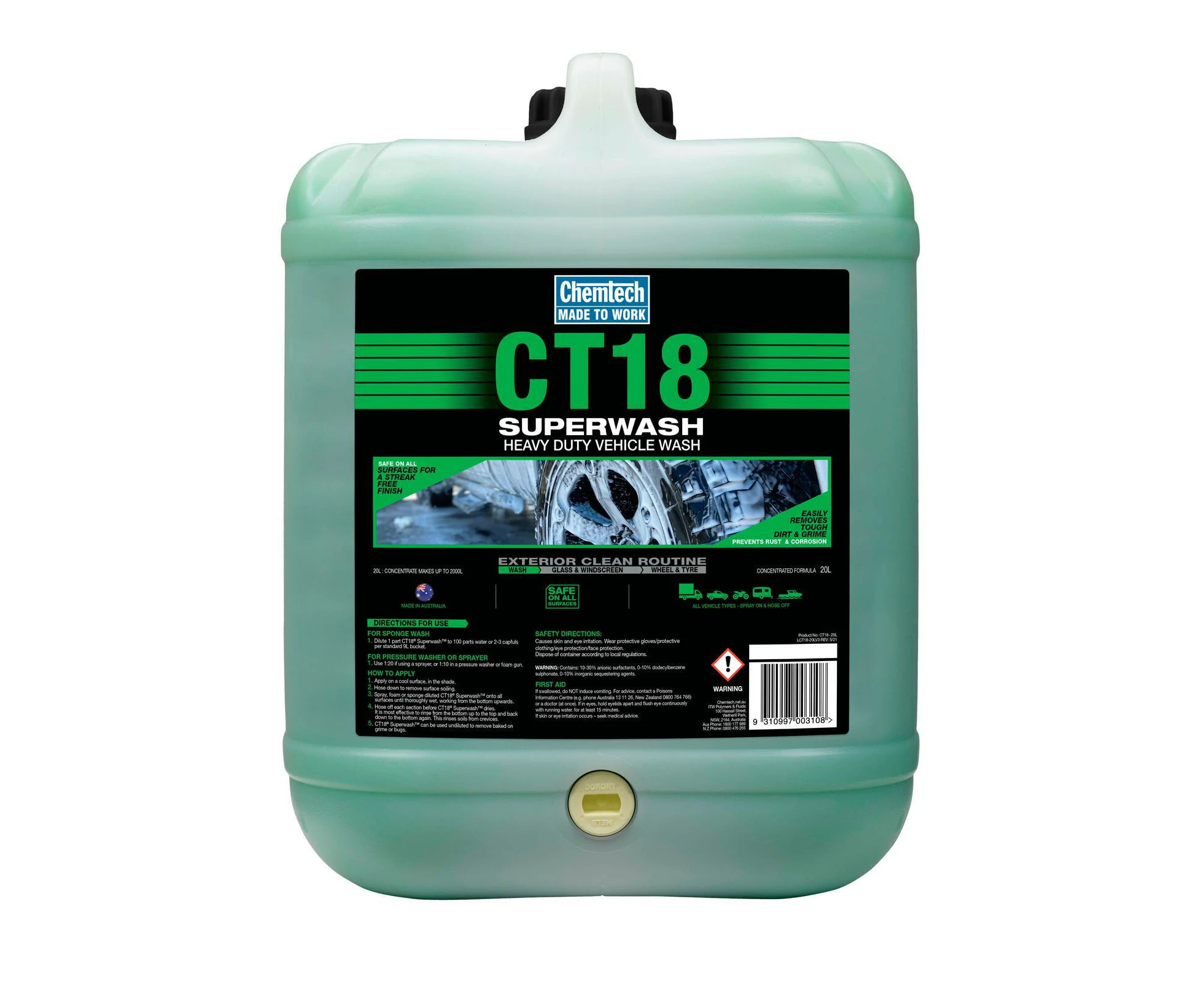 Chemtech 20L CT18 Superwash Car Wash | CT18-20L