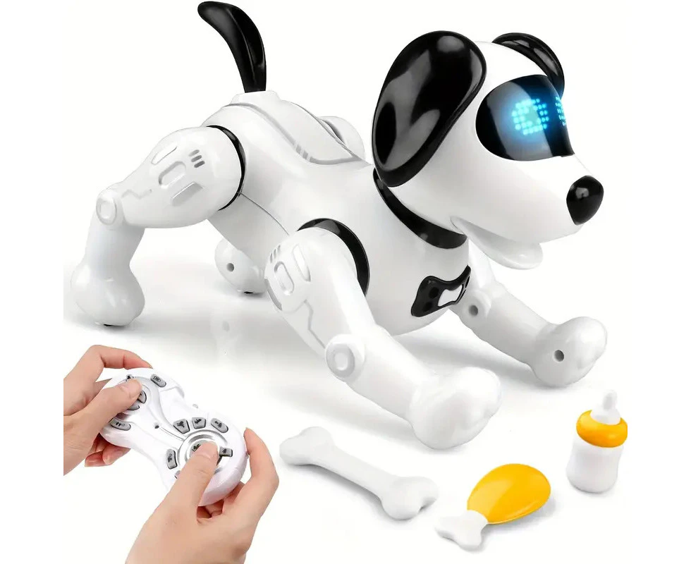 Intelligent Remote Control Robot Dog White