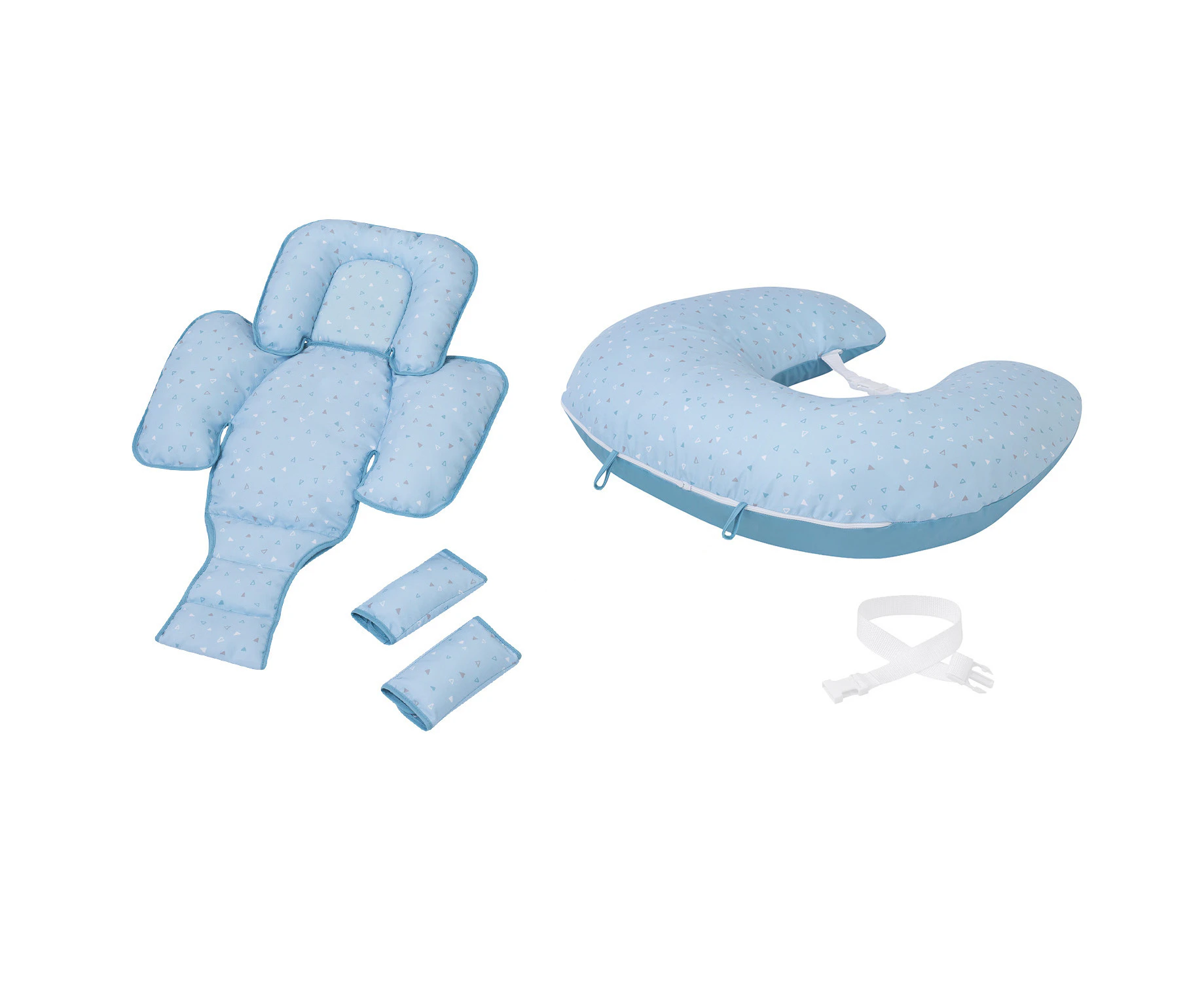 ClevaCushion™ Nursing Pillow & Baby Nest - Blue