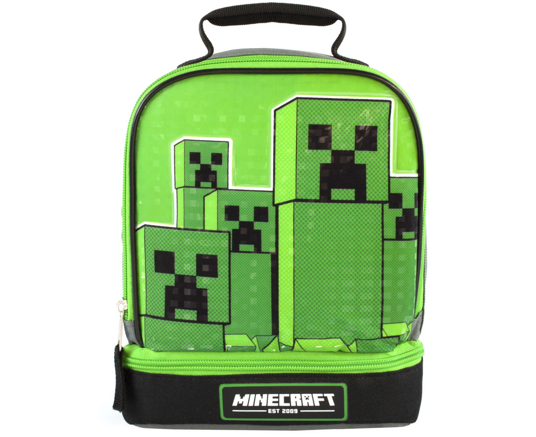 Minecraft Boys Zip Lunch Bag (Green)