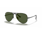 Ray Ban Aviator Metal II in Black and Green Sunglasses