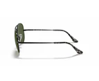 Ray Ban Aviator Metal II in Black and Green Sunglasses