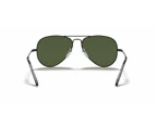 Ray Ban Aviator Metal II in Black and Green Sunglasses