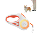 RGB 5M Extendable Retractable Pet Leash LED Training Lead Rope Dog Leash-Orange