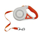 RGB 5M Extendable Retractable Pet Leash LED Training Lead Rope Dog Leash-Orange