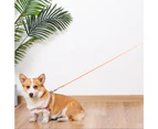 RGB 5M Extendable Retractable Pet Leash LED Training Lead Rope Dog Leash-Orange