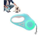 RGB 5M Extendable Retractable Pet Leash LED Training Lead Rope Dog Leash-Green