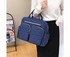 Large Mummy Changing Shoulder Travel Bag Hospital Baby Nappy Tote Handbag-Dark Blue