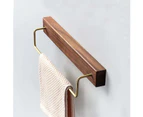 Towel Rack Black Walnut Wood Towel Rack, for Bedroom Wooden Towel Hold Wall Mounted (Size : 60cm)