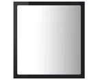 LED Bathroom Mirror High Gloss Black 40x8.5x37 cm Chipboard