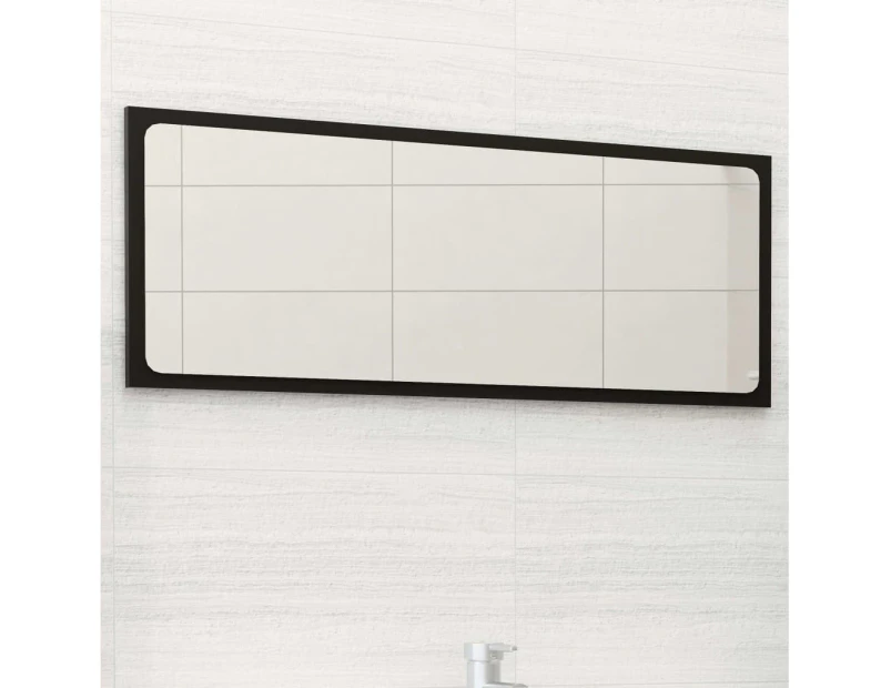 Bathroom Mirror Black 90x1.5x37 cm Chipboard