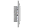 LED Bathroom Mirror Concrete Grey 90x8.5x37 cm Chipboard