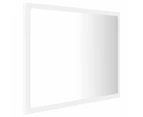 LED Bathroom Mirror White 60x8.5x37 cm Chipboard