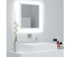 LED Bathroom Mirror White 40x8.5x37 cm Chipboard