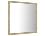 LED Bathroom Mirror Sonoma Oak 40x8.5x37 cm Chipboard