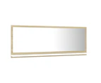 Bathroom Mirror White and Sonoma Oak 100cm Chipboard