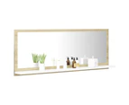 Bathroom Mirror White and Sonoma Oak 100cm Chipboard