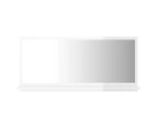 Bathroom Mirror High Gloss White 80x10.5x37cm Chipboard