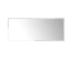 Bathroom Mirror High Gloss White 90x1.5x37 cm Chipboard