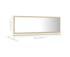 Bathroom Mirror White and Sonoma Oak 100cm Chipboard