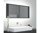 LED Bathroom Mirror Cabinet Grey 100x12x45 cm