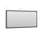 Bathroom Mirror High Gloss Grey 80x1.5x37 cm Chipboard