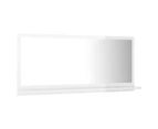 Bathroom Mirror High Gloss White 80x10.5x37cm Chipboard